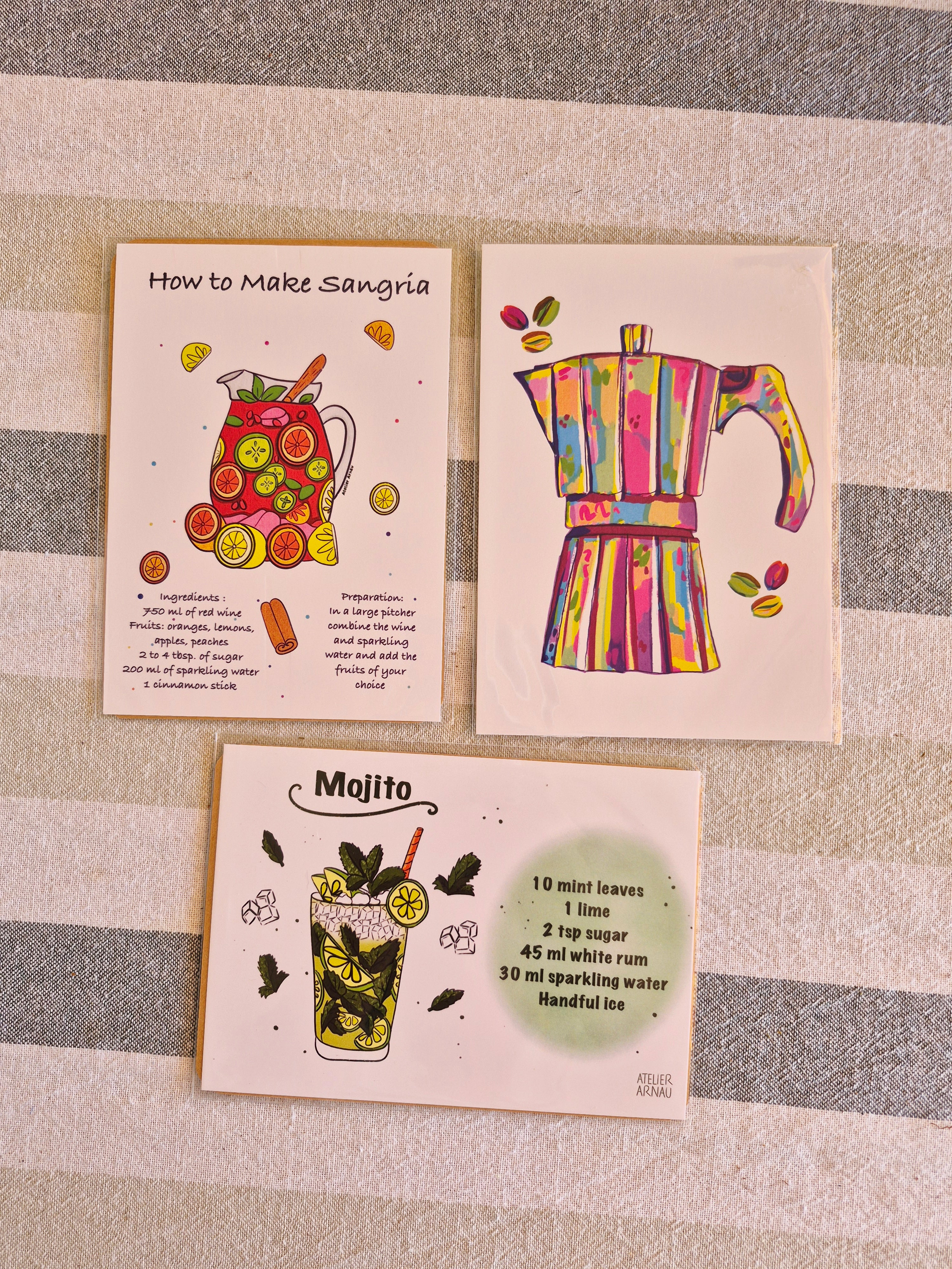 Pack print A6 recetas y cafetera