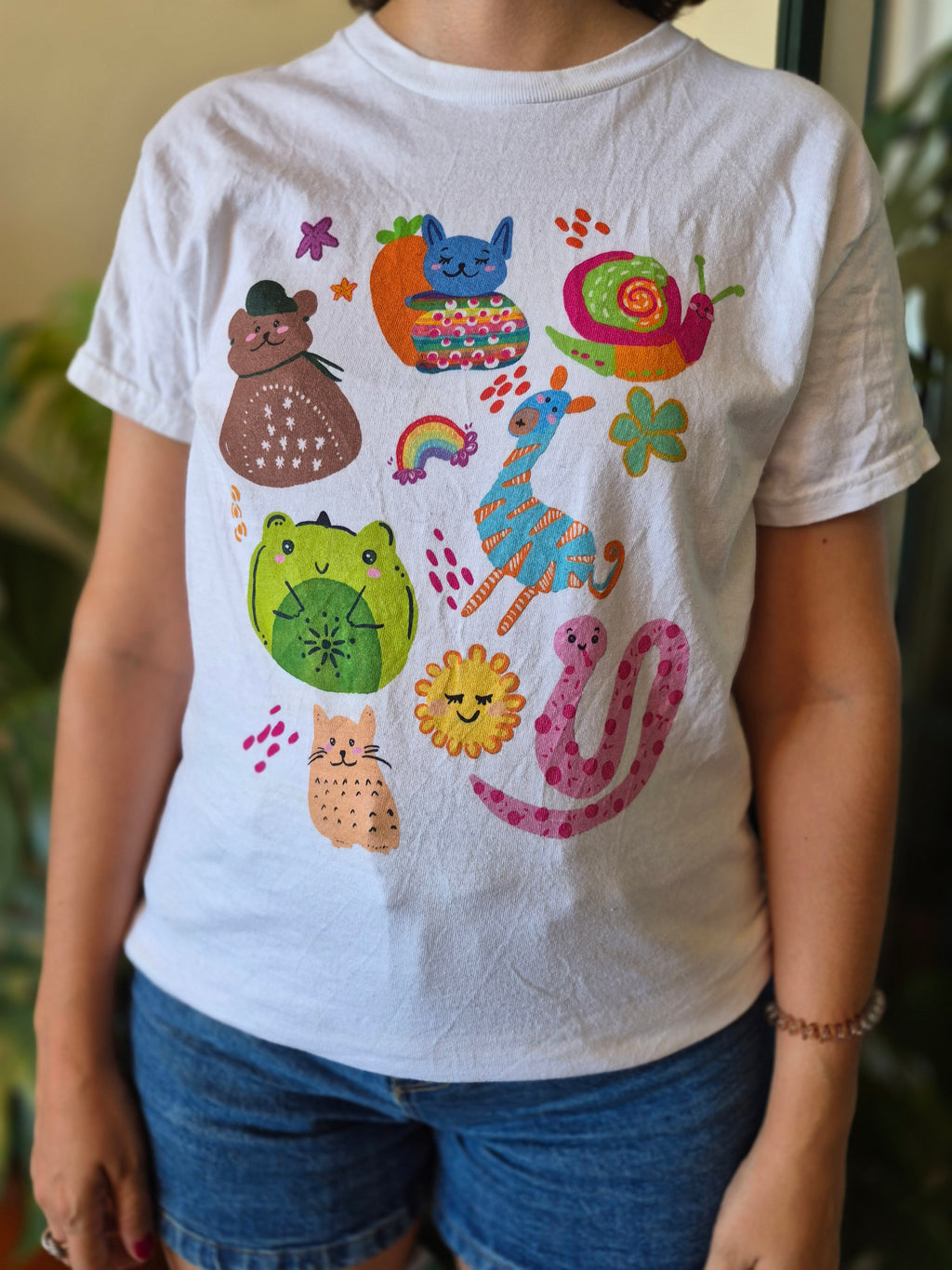 Camiseta animalitos de colores