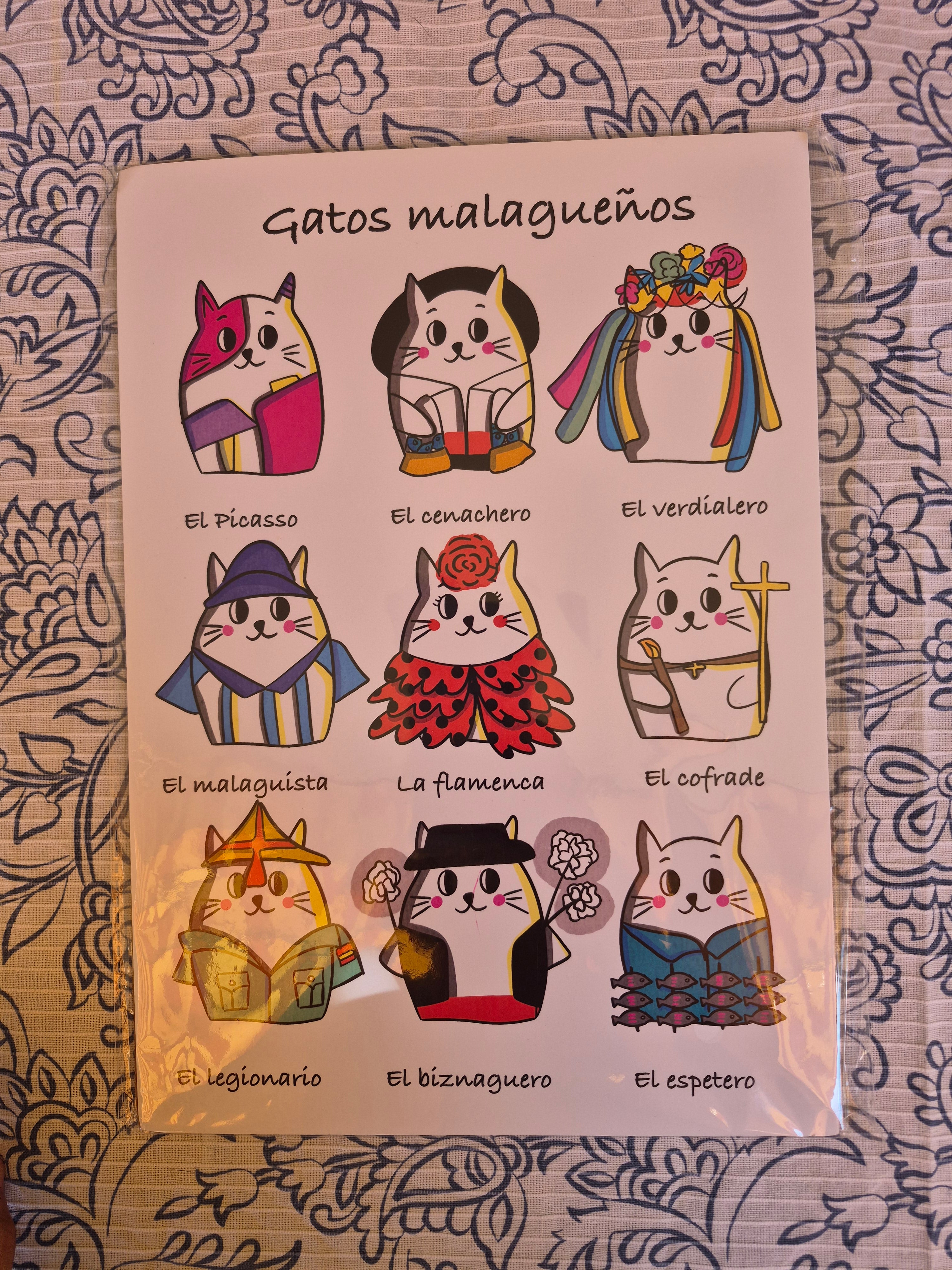 Print gatos Malagueños - Atelier Arnau