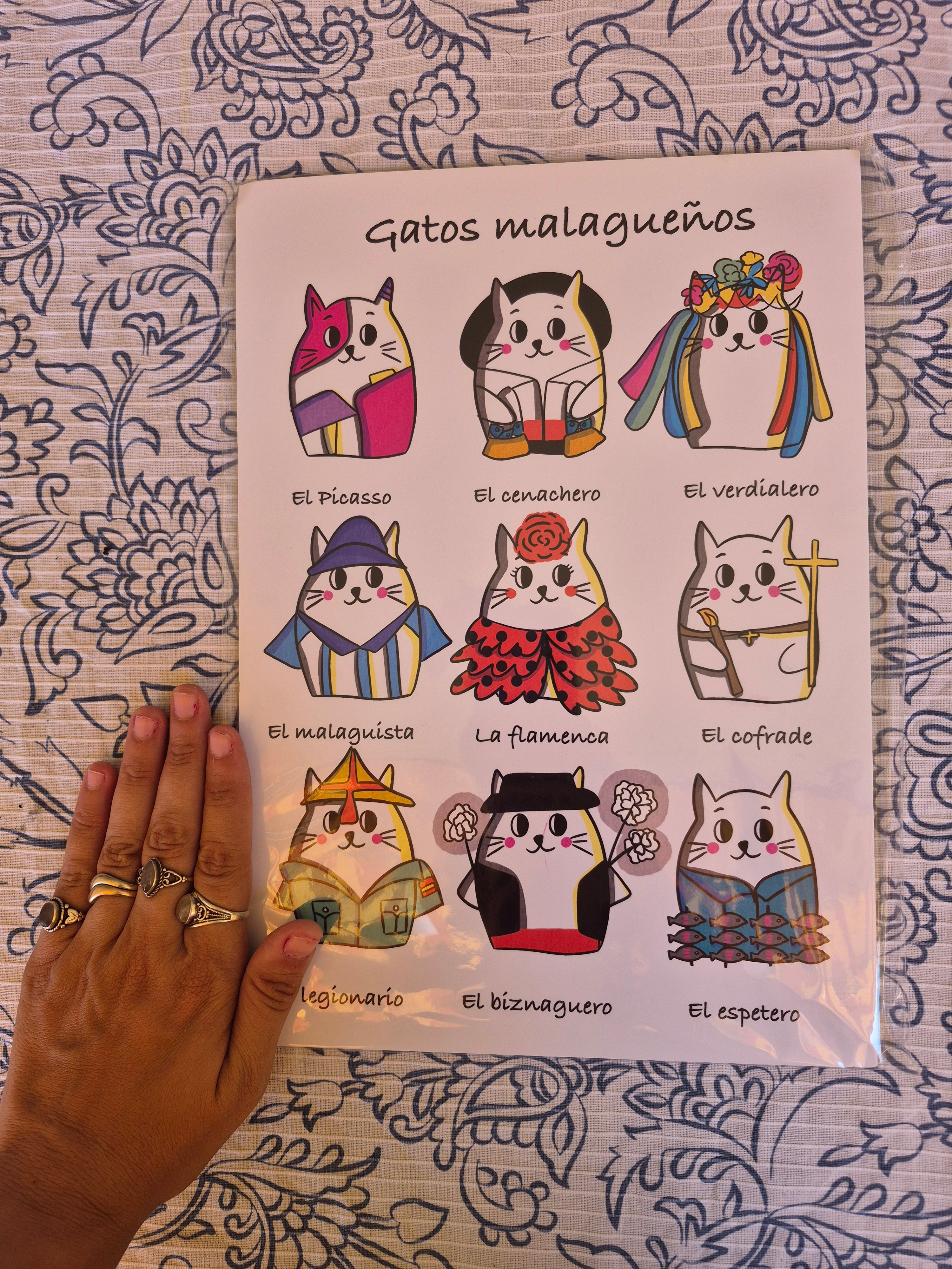 Print gatos Malagueños - Atelier Arnau
