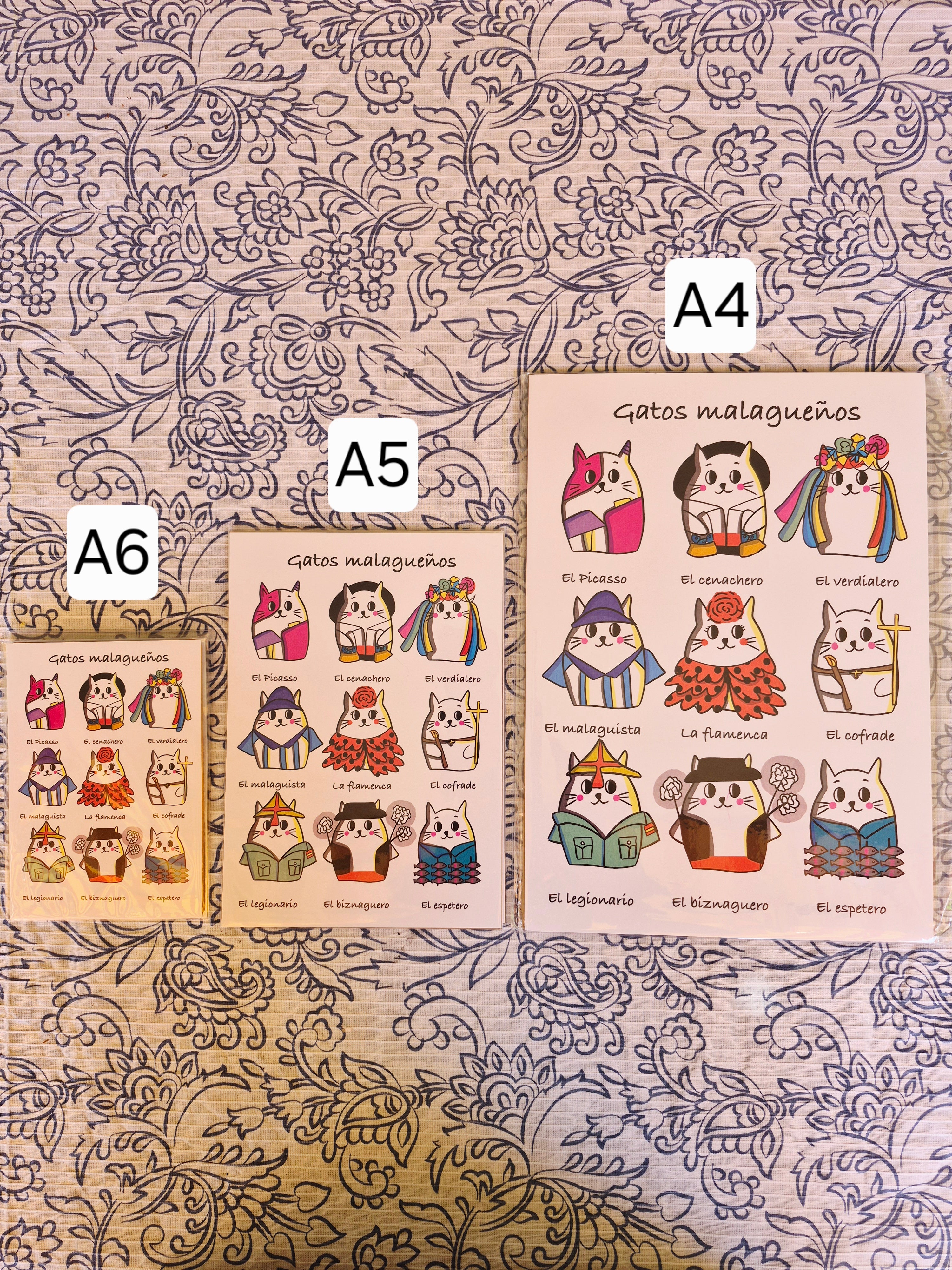 Print gatos Malagueños - Atelier Arnau