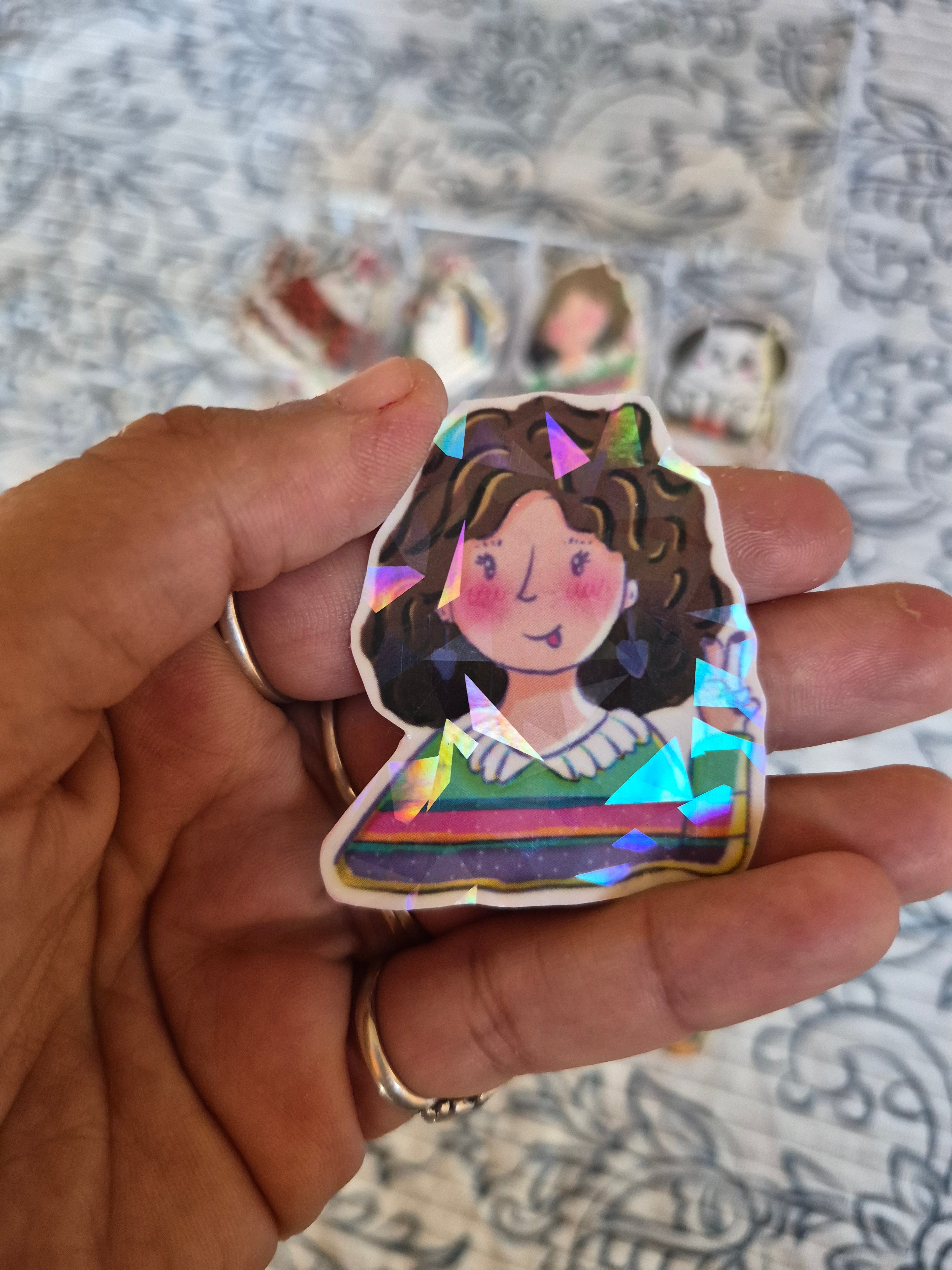 Pegatinas variadas holográficas