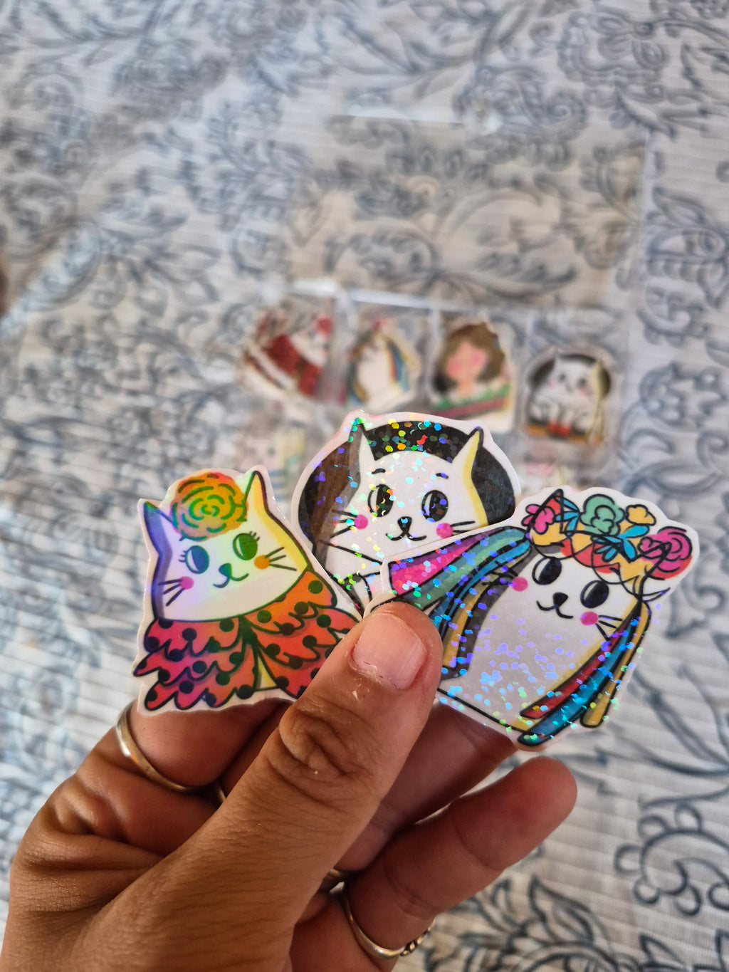 Pegatinas variadas holográficas