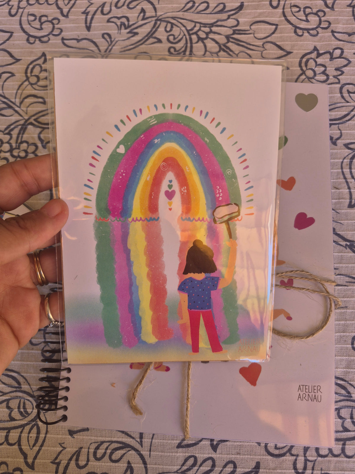 Pack libreta + 2 postales A6 + pegatinas