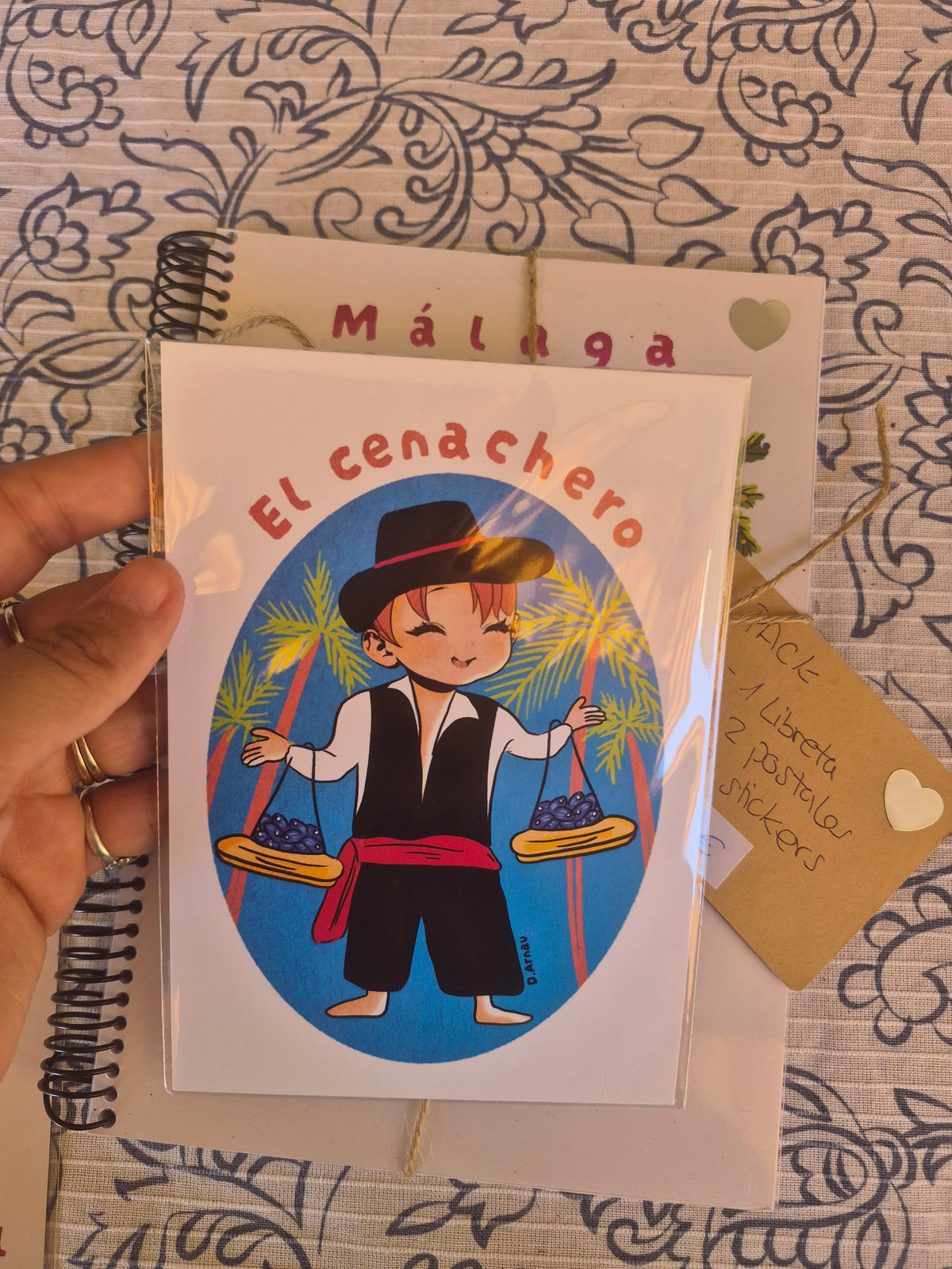 Pack libreta Gato espetero + 2 postales A6 + pegatinas