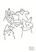 Libro colorear perros y gatos