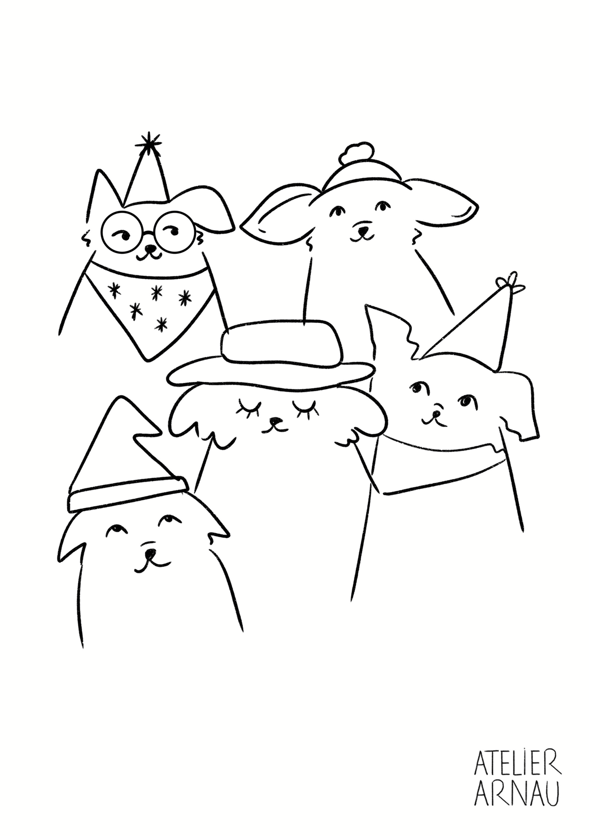 Libro colorear perros y gatos